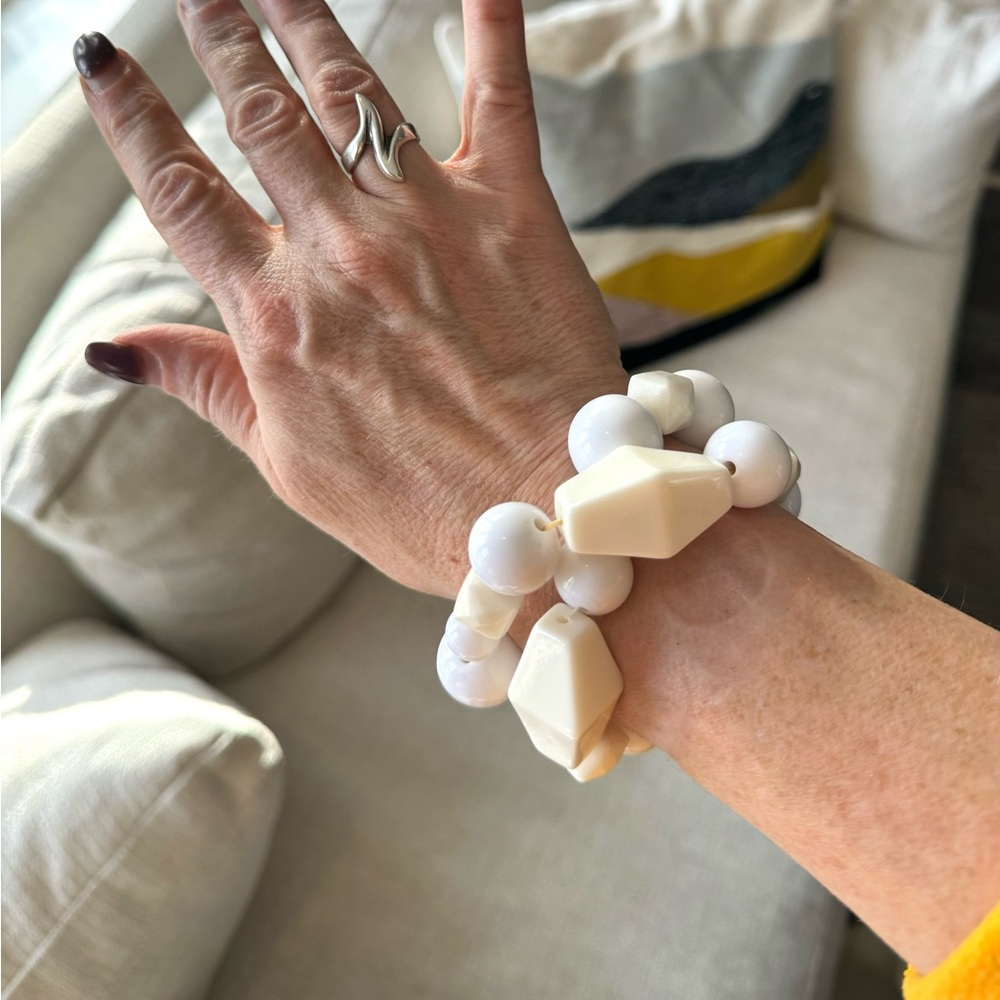 Subversive Large Lucite Beaded Stretch Bracelet